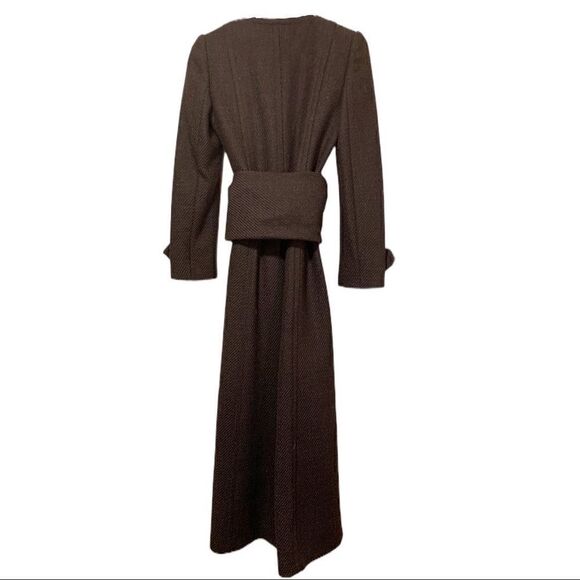 Dolce & Gabbana Wool Tie Belt Long Coat |Size:40| - Picture 4 of 14